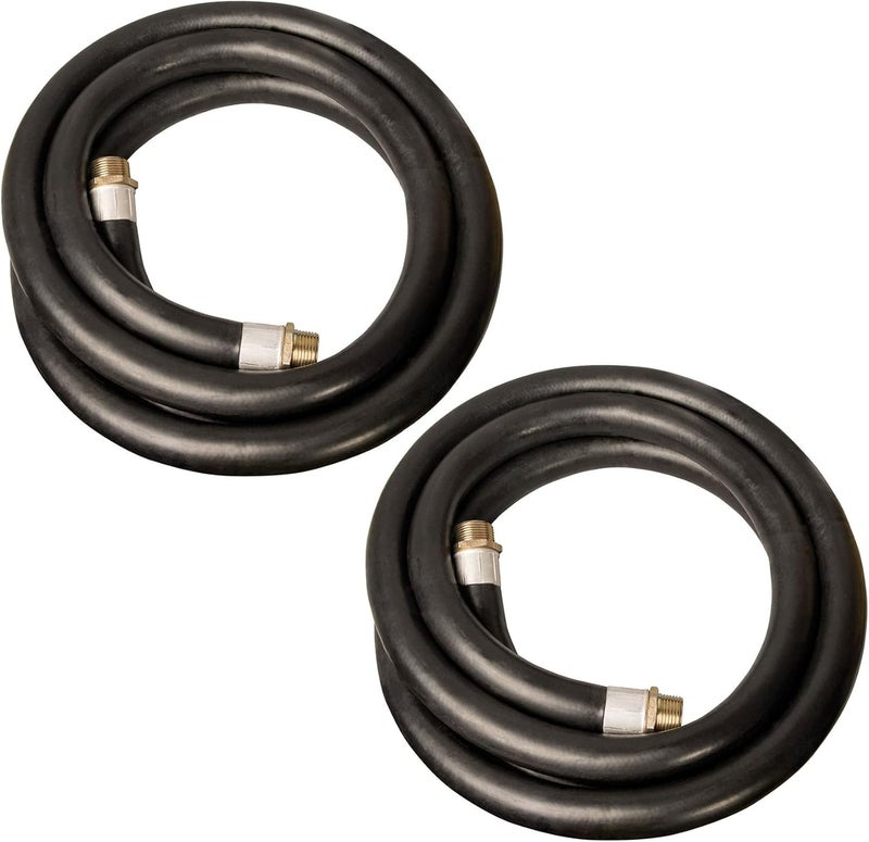 APACHE 98108455 3/4 Inch Diameter 12 Foot Length 60 PSI Farm Fuel Gasoline Oil Diesel Tractor Transfer Hoses, Black (2 Pack) - Image 1